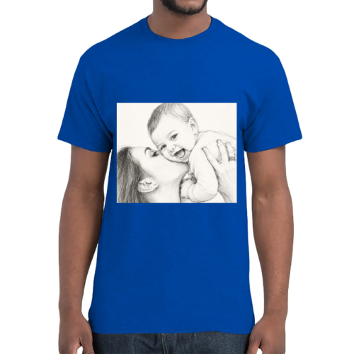 6 - T-shirt met de gecreëerde  AI -kunst afbeelding.   (incl verzendkosten)