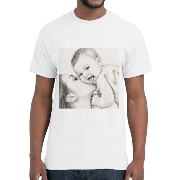 T-shirt 6 - T-shirt met de gecreëerde AI -kunst afbeelding. (incl verzendkosten)
